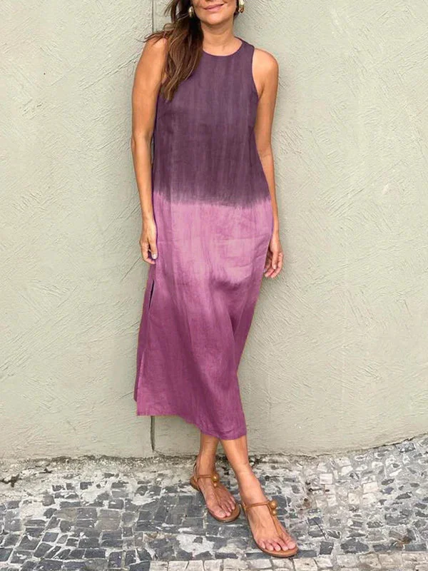 Kyline - Robe longue décontractée en coton et lin