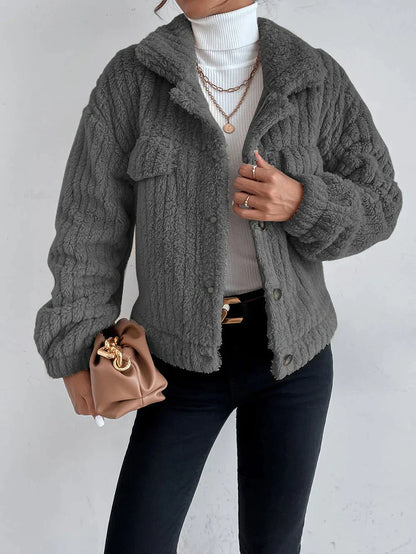 Veste en peluche épaisse pour femmes - Leila