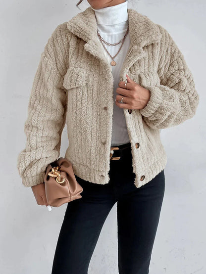Veste en peluche épaisse pour femmes - Leila