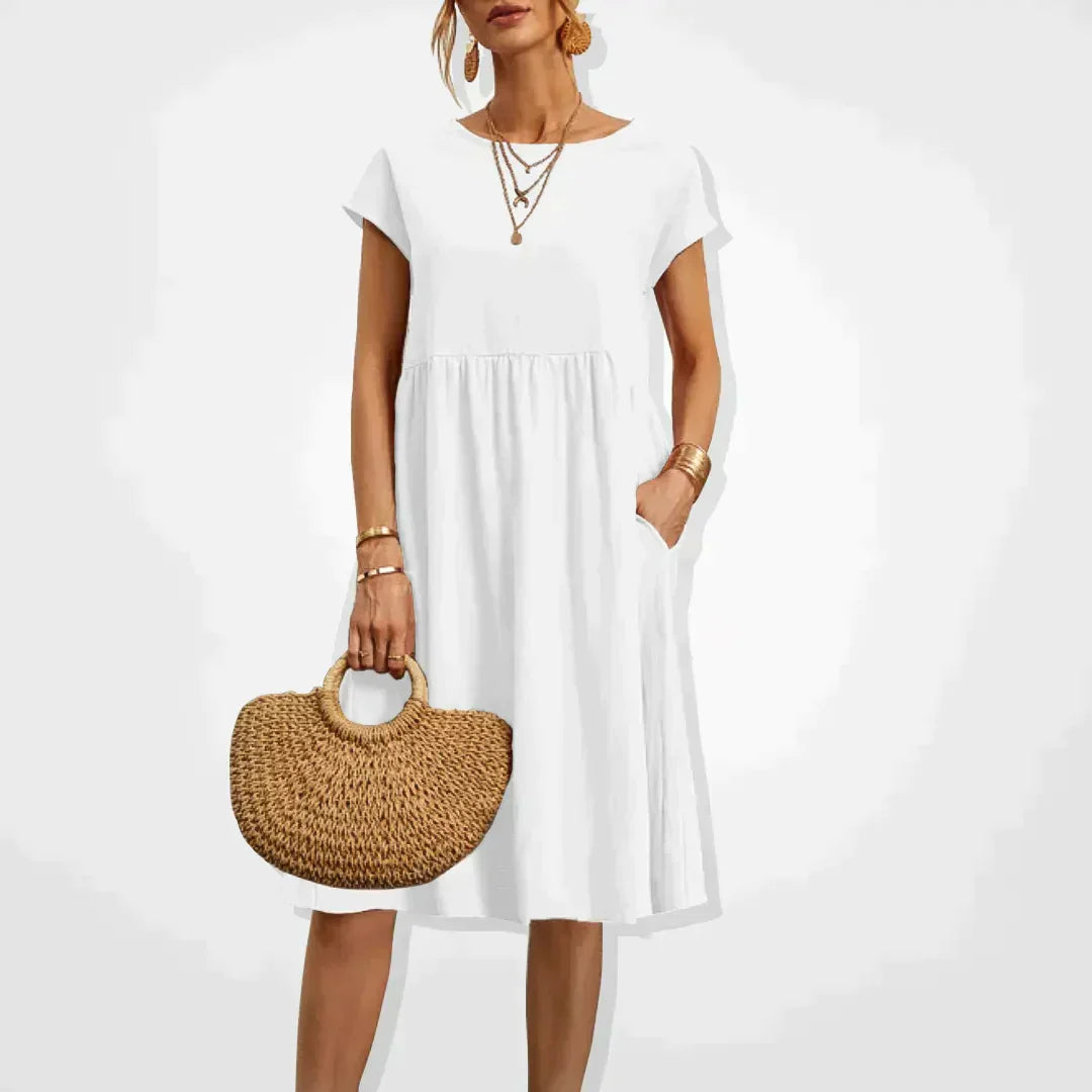 - Robe midi fluide et confortable