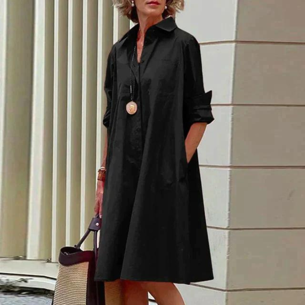 Lyra - Robe à manches longues avec poches