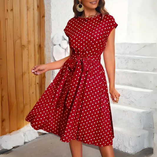 Lara - Robe à pois élégante