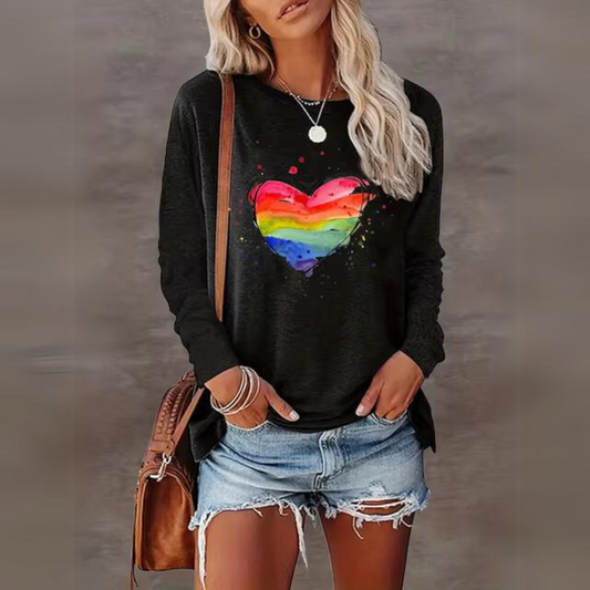 Leontine - Manches Longues Arc-en-Ciel Casual