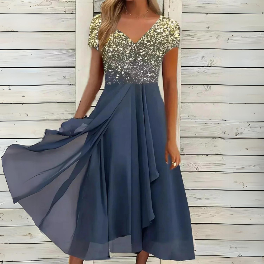 Lexi - Robe féminine chic en mousseline