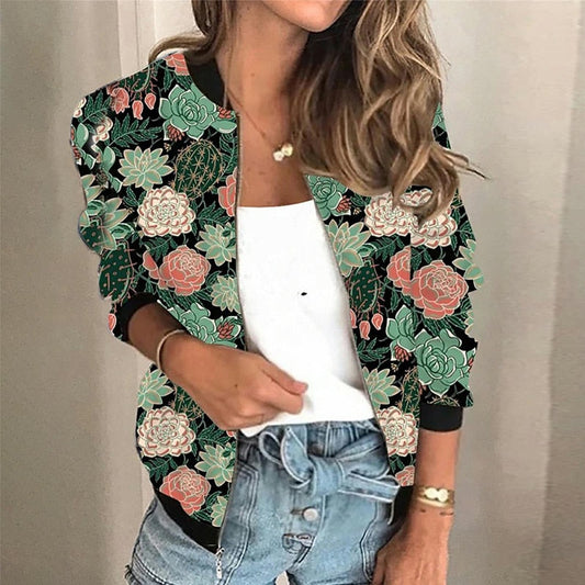 Veste à paillettes avec motif floral vintage et printanier