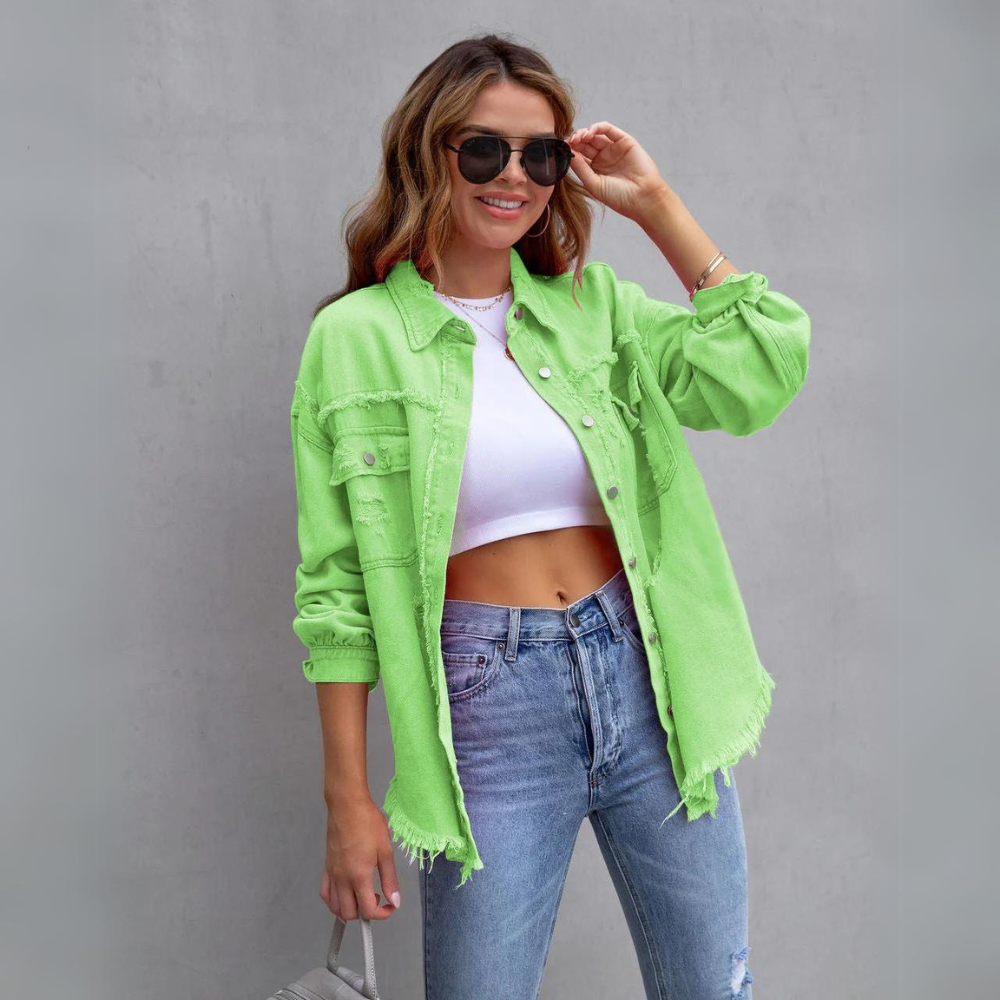 Liana - Veste en jean détaillée