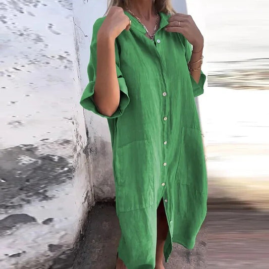 Lieve - Robe chemise et lin