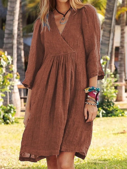 Robe en lin de la collection Kelly - Crossed Comfort
