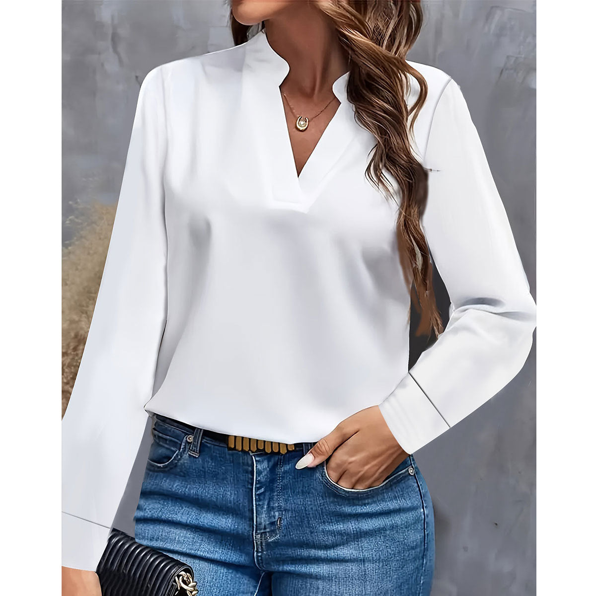 Chemise ample - Col en V et coupe confortable