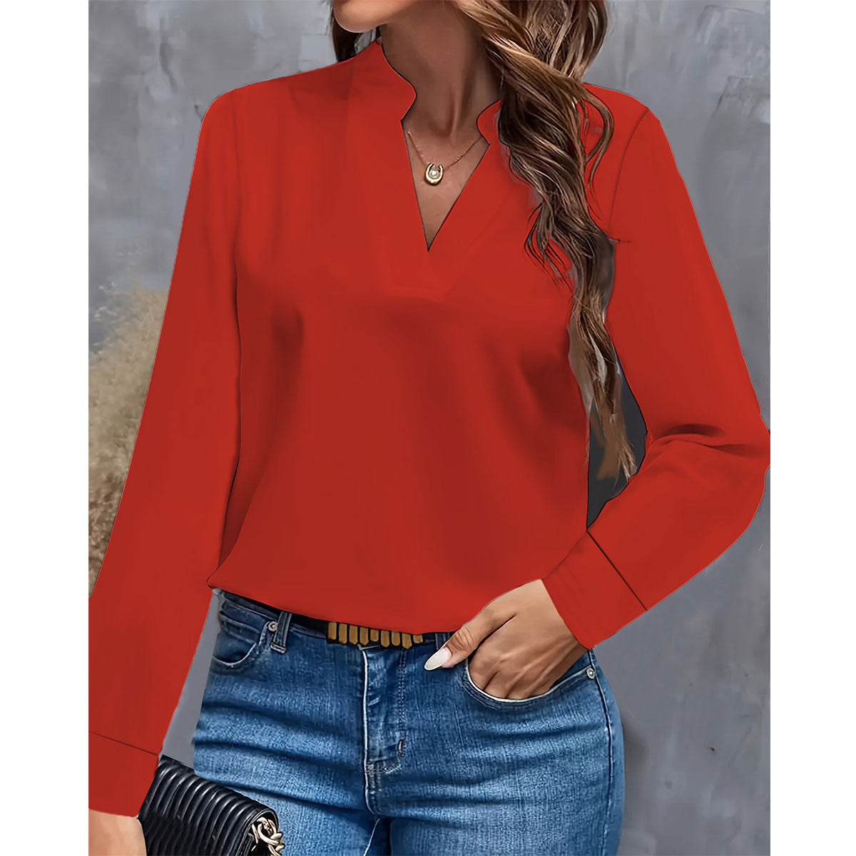 Chemise ample - Col en V et coupe confortable