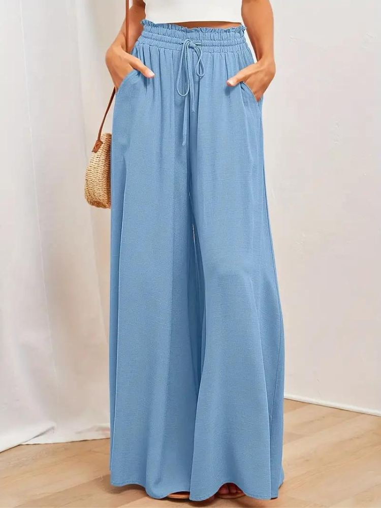 Pantalon taille haute pour femme