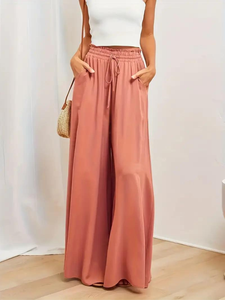 Pantalon taille haute pour femme