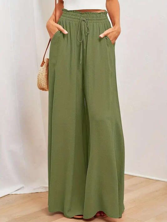 Pantalon taille haute pour femme