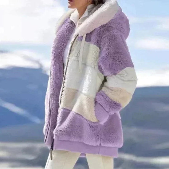 Veste à capuche moelleuse pour femmes