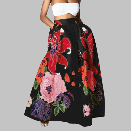 Maxi jupe florale pour l'été - Miyabi