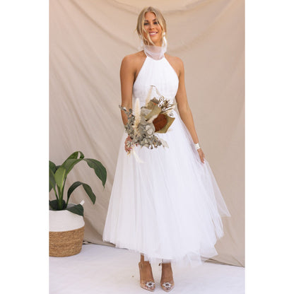 Marisol - Robe élégante et lisse sans panneau au dos