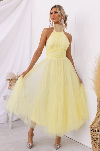 Marisol - Robe élégante et lisse sans panneau au dos