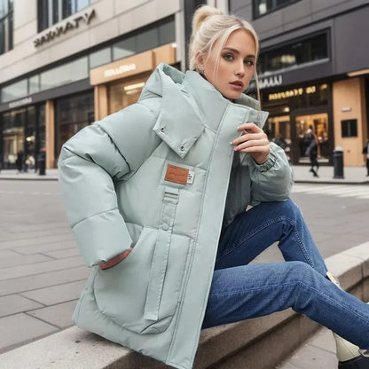 Veste d'hiver doublée en duvet - Noir - Idéal pour les journées froides