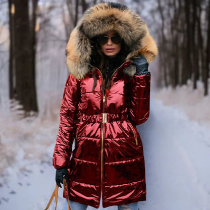 Dorothea | veste chaude et brillante avec capuche