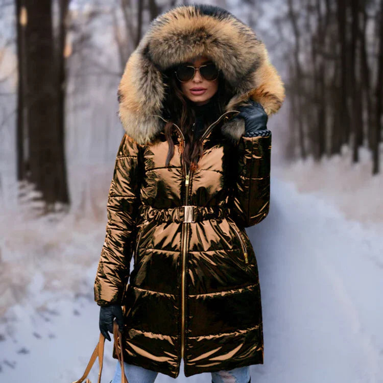 Dorothea | veste chaude et brillante avec capuche