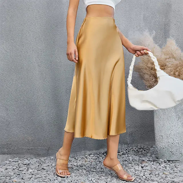 Mel - Elegante Satijnen Rok
