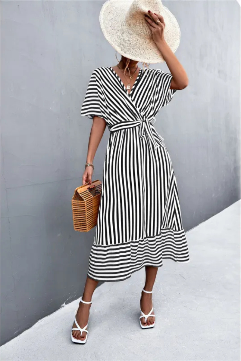 Mevaira | Robe d'été classique à rayures