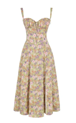 Mirea - Robe bustier à fleurs moyennes