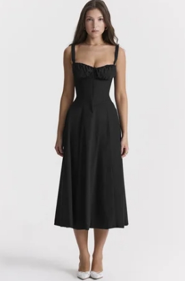 Mirea - Robe bustier à fleurs moyennes