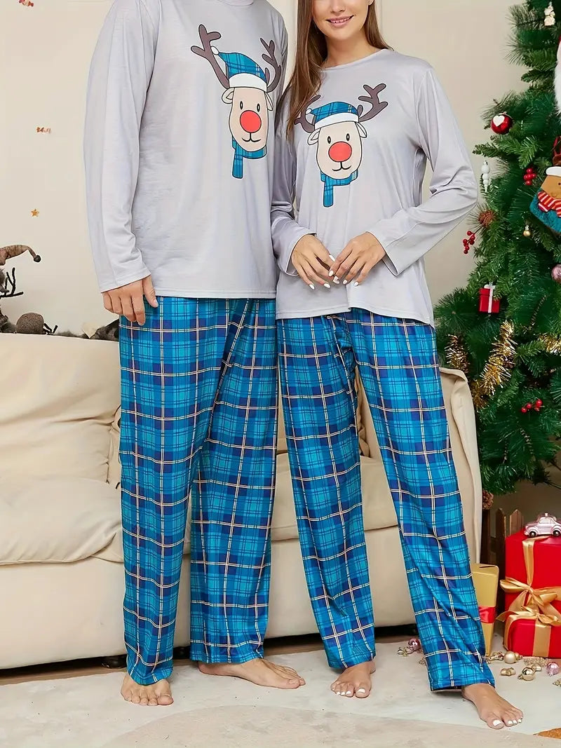 Coco-Mode | Avec Imprimé Elan et Pantalon à carreaux Pour la maison