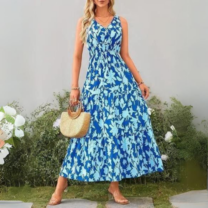 Delphine - Robe élégante à imprimé floral