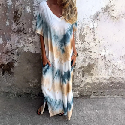 Laar - Robe longue en soie