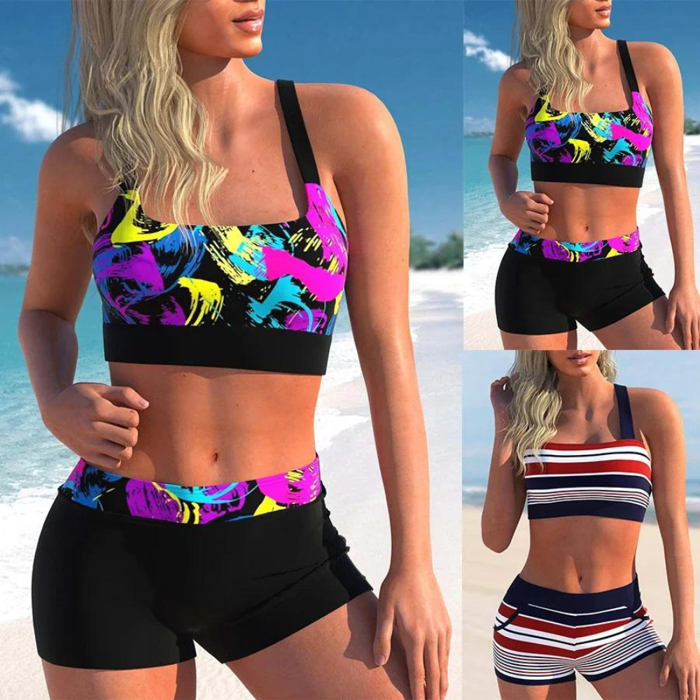Nathalie - Bikini confortable et coloré