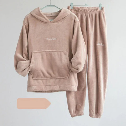 Monique - Ensemble en polaire douillet pour femme chaud, doux et confortable