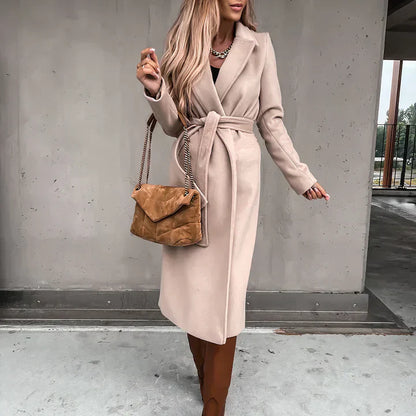 Taura - Trench-coat en laine mélangée pour femme