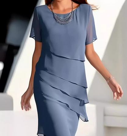 Natalia - Mini robe unie sans manches