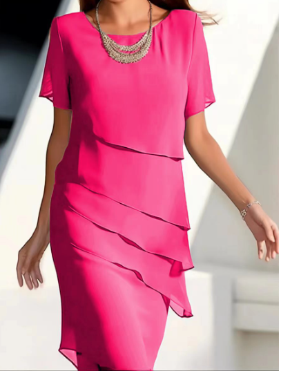 Natalia - Mini robe unie sans manches