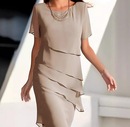Natalia - Mini robe unie sans manches