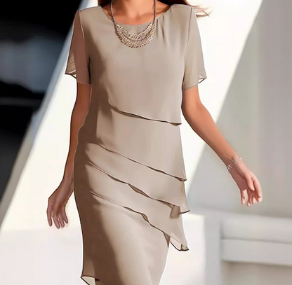 Natalia - Mini robe unie sans manches