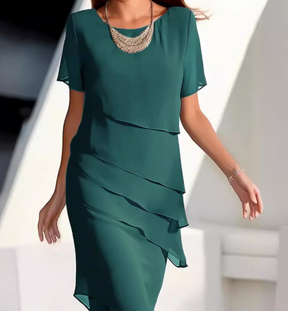 Natalia - Mini robe unie sans manches