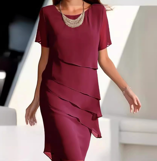 Natalia - Mini robe unie sans manches