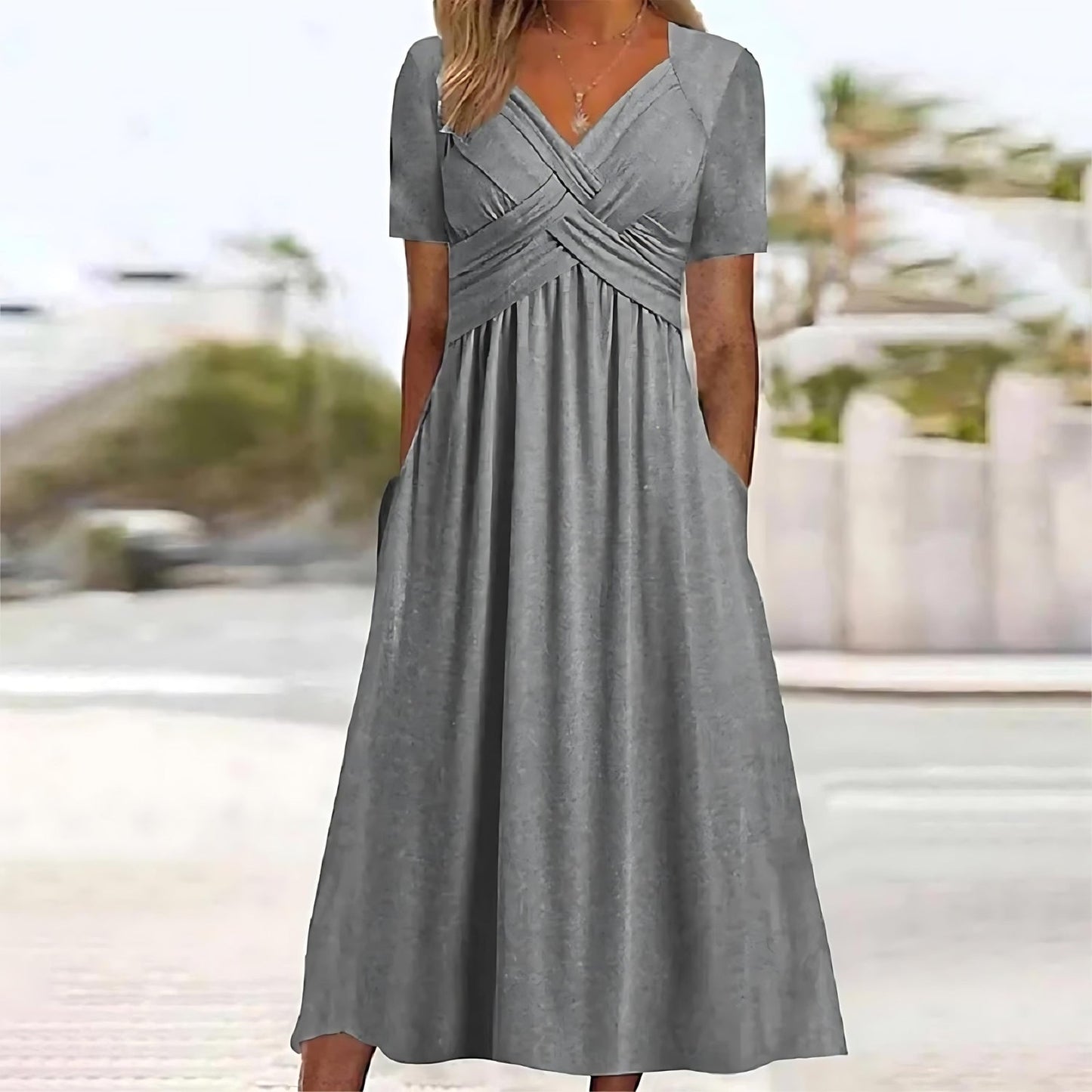 Jamal™ | Robe midi élégante avec cache-ventre
