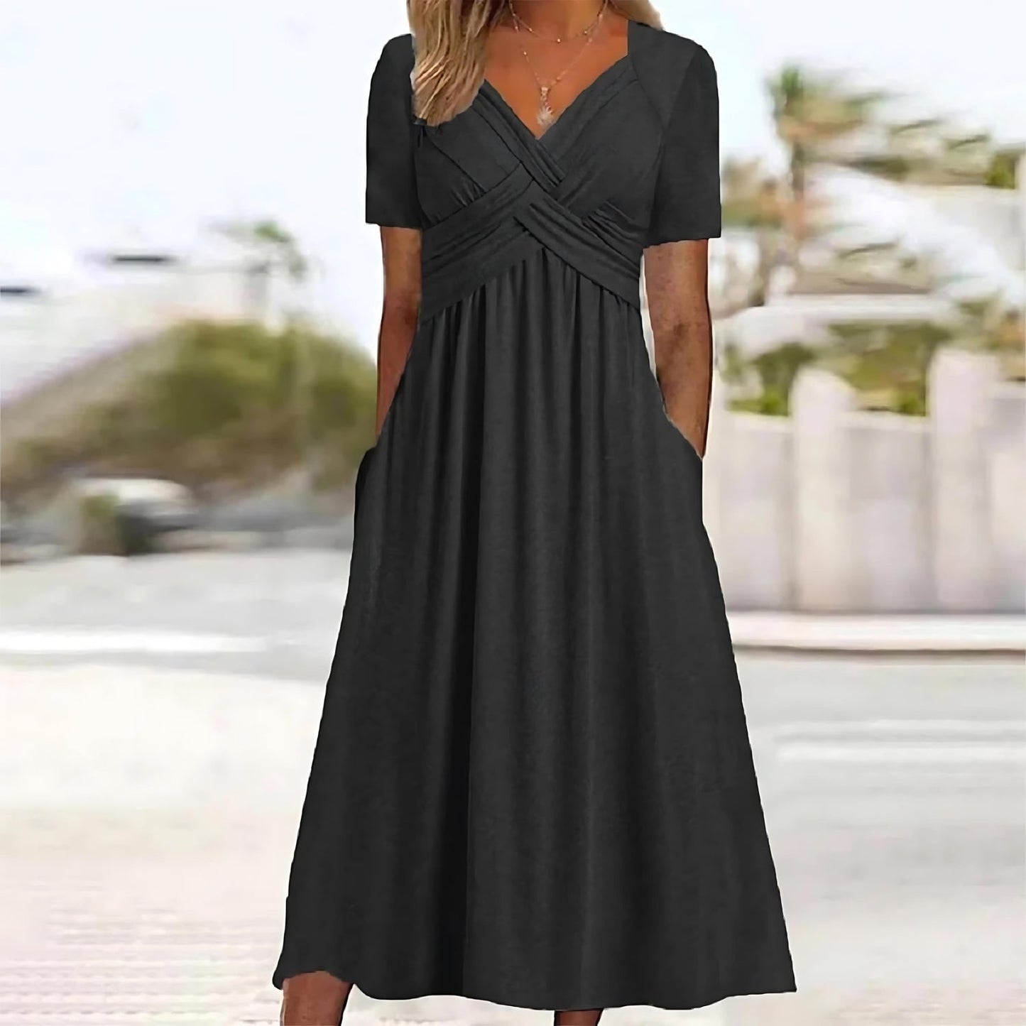 Jamal™ | Robe midi élégante avec cache-ventre