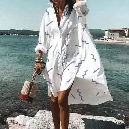 Nova - Robe chemise à la mode Robe blanche