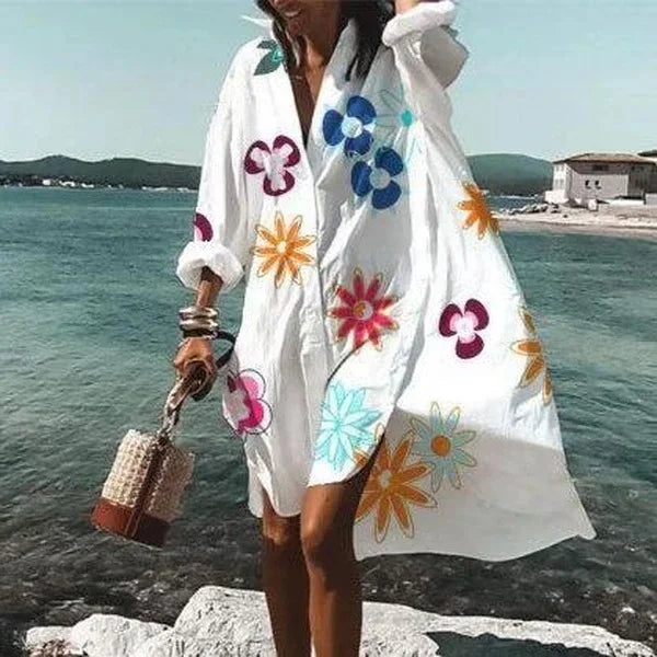 Nova - Robe chemise à la mode Robe blanche