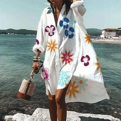 Nova - Robe chemise à la mode Robe blanche