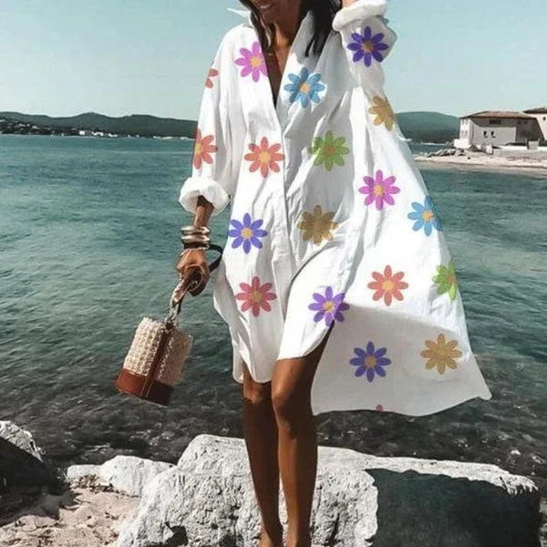 Nova - Robe chemise à la mode Robe blanche