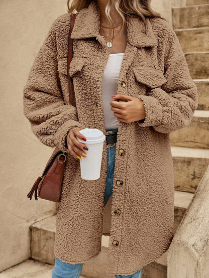 Manteau uni pour femme