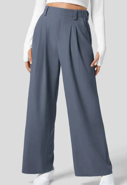 Pantalon droit taille haute pour femmes