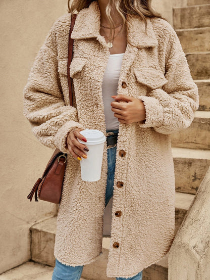 Manteau uni pour femme