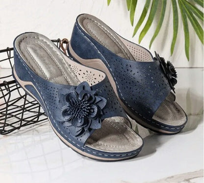 Xiomara® | Sandales orthopédiques en cuir souple avec soutien de la voûte plantaire